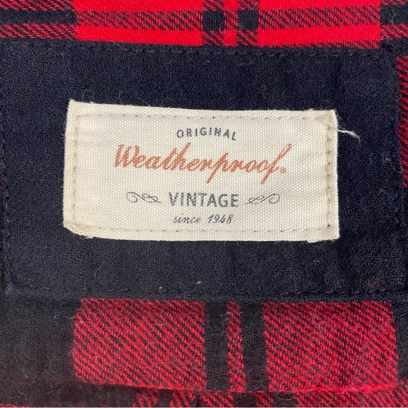Weatherproof Vintage Women's Red Black Buffalo Plaid Button Down Shirt Size M - Picture 7 of 14